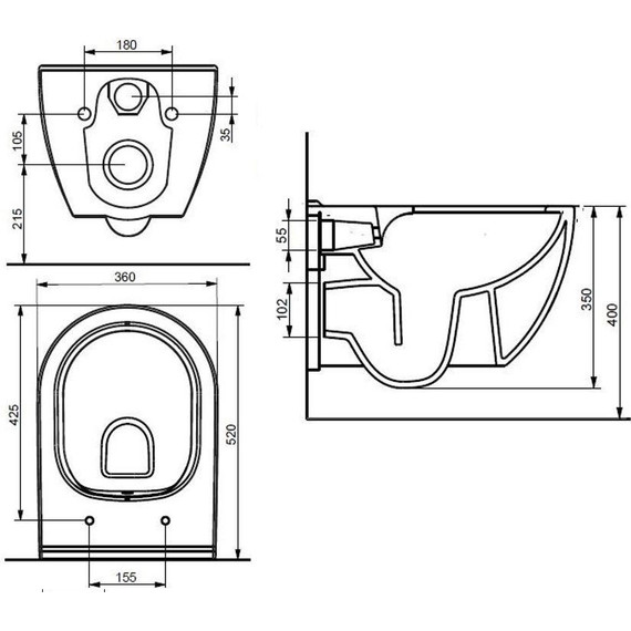 Унитаз подвесной безободковый Seramiksan Ocean plus с крышкой микролифт - фото 3
