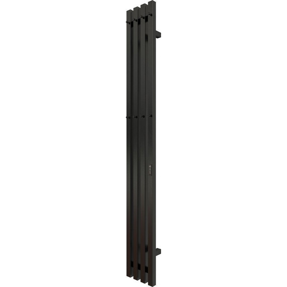 Полотенцесушитель электрический Grois Quartet GR-125 R П4 180x1500 мм, чёрный матовый - фото 