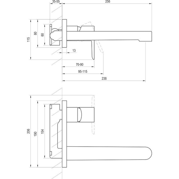Смеситель для раковины Ravak Puri X070184, чёрный матовый - фото 3