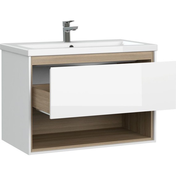 Тумба подвесная с раковиной Cersanit Louna 80 см 64071 - фото 10