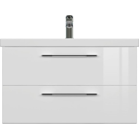 Тумба подвесная с раковиной Cersanit Lara 80 см 64137, 2 ящика, белый - фото 6