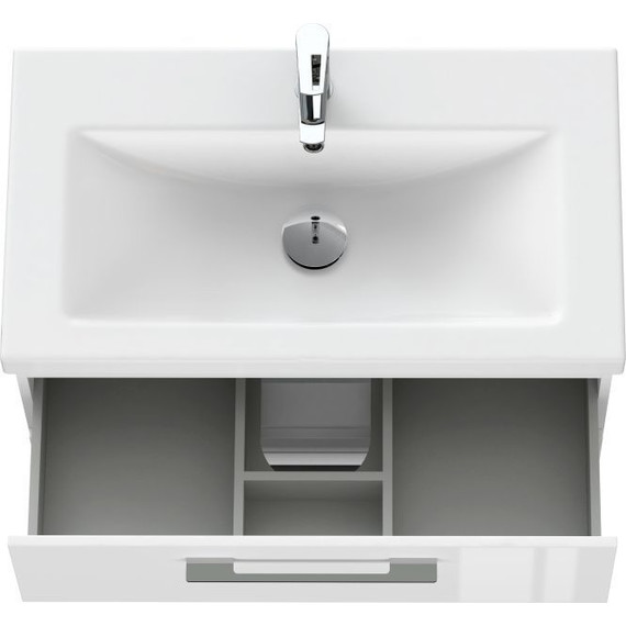 Тумба подвесная с раковиной Cersanit Lara 80 см 64137, 2 ящика, белый - фото 11