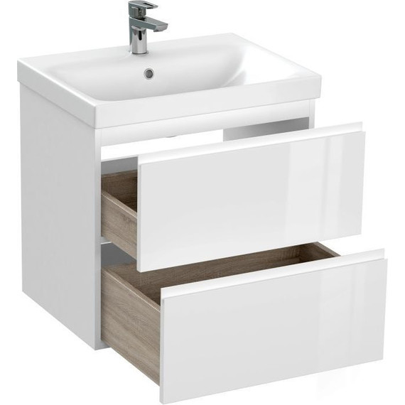 Тумба подвесная с раковиной Cersanit Moduo 60 см 64140, белый - фото 9