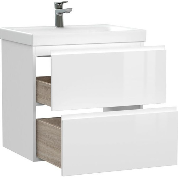 Тумба подвесная с раковиной Cersanit Moduo 60 см 64140, белый - фото 10