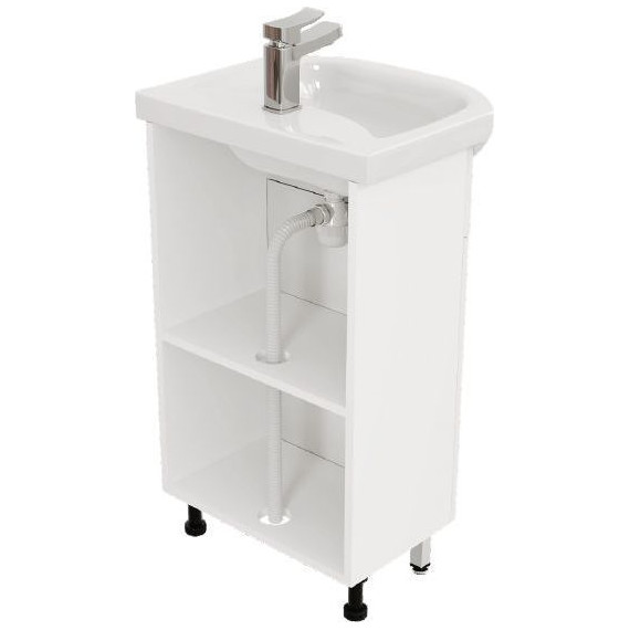 Тумба напольная с раковиной Mirsant Оптима 50 см, белый - фото 5