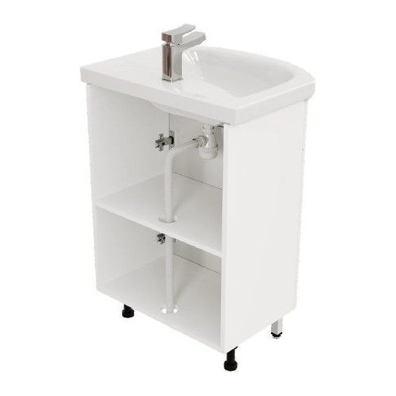 Тумба напольная с раковиной Mirsant Оптима 60 см, белый - фото 5