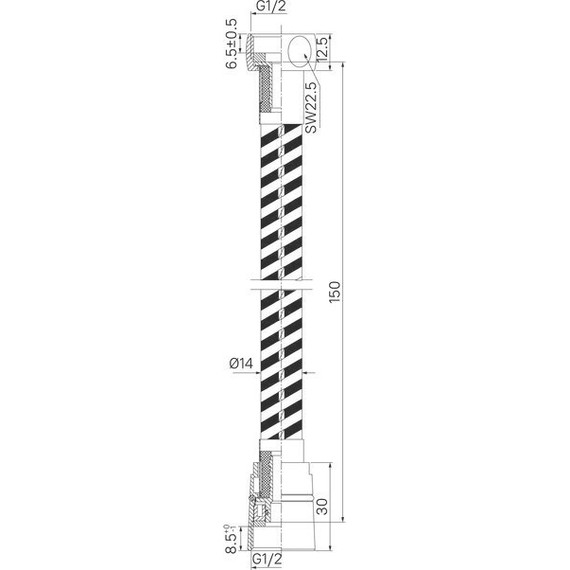 Душевой шланг Iddis Optima Home 1500 мм OPH15BLi19, черный матовый - фото 5