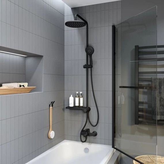 Душевая стойка Iddis Ray RAYMS3Fi76, черный матовый - фото 2