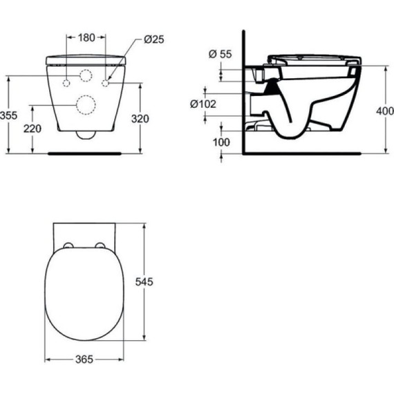 Унитаз подвесной Ideal Standard Connect W941102 с крышкой микролифт - фото 9