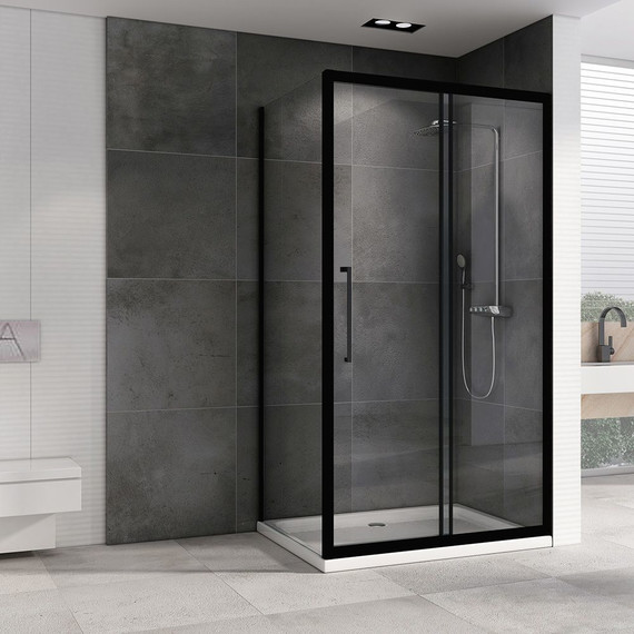 Душевое ограждение Abber Schwarzer Diamant 150х90 см AG30150BH-S90B, черный/прозрачное - фото 2