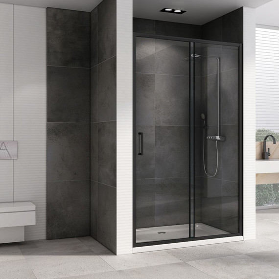 Душевая дверь Abber Schwarzer Diamant 120 см AG30120B5, черный/прозрачное - фото 