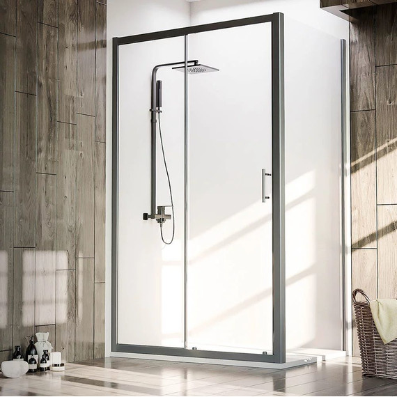 Душевое ограждение Veconi Rovigo 130x100 см RV072B-130100-01-C4, чёрный/прозрачное - фото 2