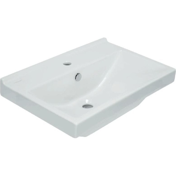 Тумба напольная с раковиной Mirsant Soho Quadro Light 60 см, белый - фото 2