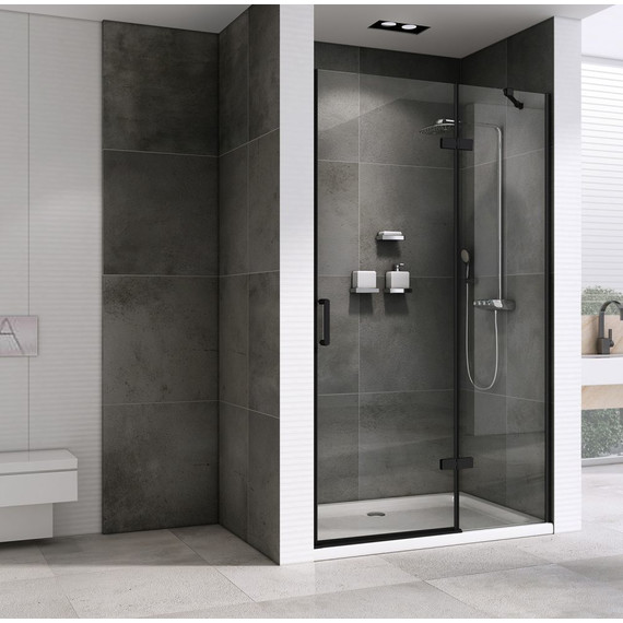 Душевая дверь Abber Zart 120 см AG08120B, черный/прозрачное - фото 