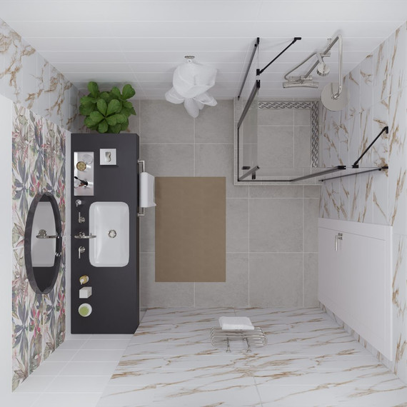 Душевое ограждение Triton Тау 90x90 см, чёрный/прозрачное - фото 5