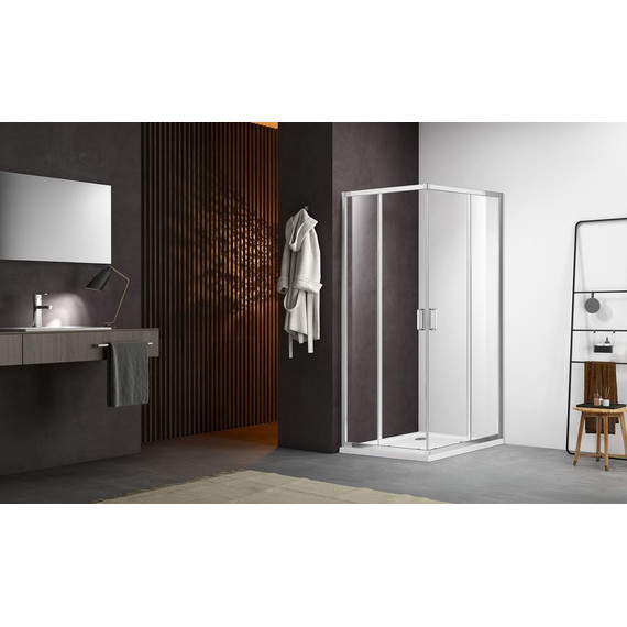 Душевое ограждение Aquatek 80x80 см AQNAA1142-80, хром/прозрачное - фото 2