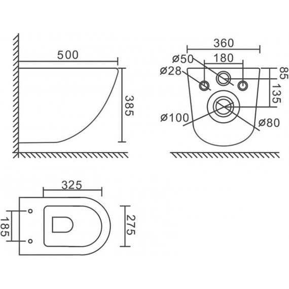 Инсталляция с подвесным безободковым унитазом BelBagno Amanda BB051CHR/BB051SC/BB002-80/BB005-PR-CHROME (кнопка смыва Prospero, хром глянцевый) - фото 7