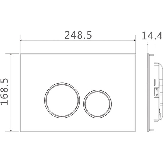 Кнопка смыва Charus Bagliore FP.330.BLACK.10, чёрный бархат - фото 2