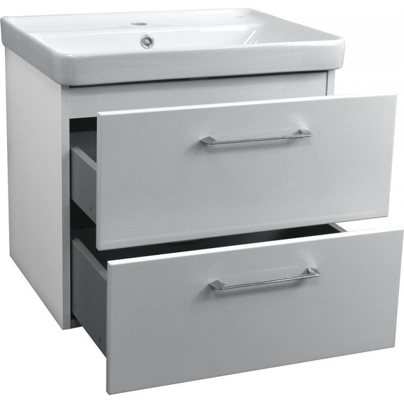 Тумба подвесная с раковиной Azario Ника 60 см CS00080143, белый - фото 