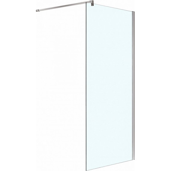 Душевая перегородка Azario Chicago Walk-in 100 см AZ-NAR6310 1000 (стекло 8 мм) с кронштейном в комплекте, хром/прозрачное - фото 