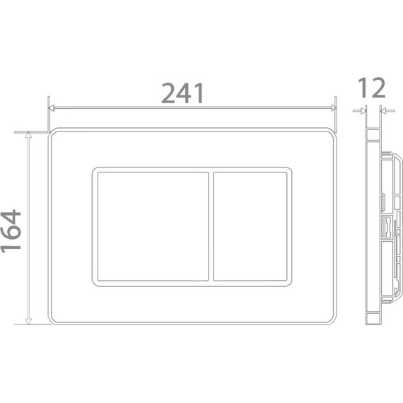 Кнопка смыва Charus Robusto FP.310.GSS.05, глянцевая сталь - фото 2
