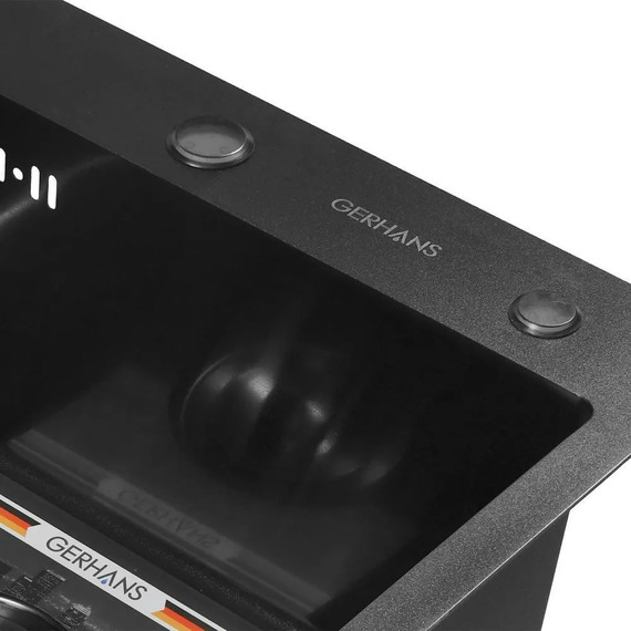 Кухонная мойка Gerhans K35044B 1 мм, PVD графит, Цвет производителя: графит - фото 4