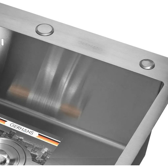 Кухонная мойка Gerhans K36050 1 мм, нержавеющая сталь, Цвет производителя: нержавеющая сталь - фото 3