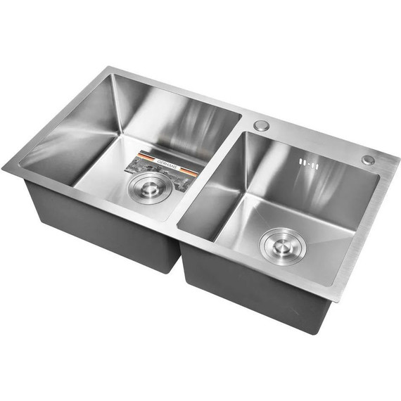 Кухонная мойка Gerhans K37843-S 1 мм, нержавеющая сталь, Цвет производителя: нержавеющая сталь - фото 