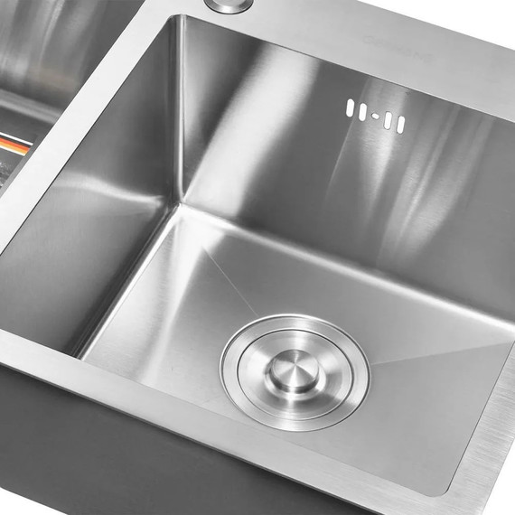 Кухонная мойка Gerhans K37843-S 1 мм, нержавеющая сталь, Цвет производителя: нержавеющая сталь - фото 4