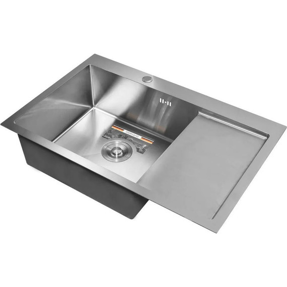 Кухонная мойка Gerhans K37851-L 1 мм, нержавеющая сталь L, Цвет производителя: нержавеющая сталь - фото 