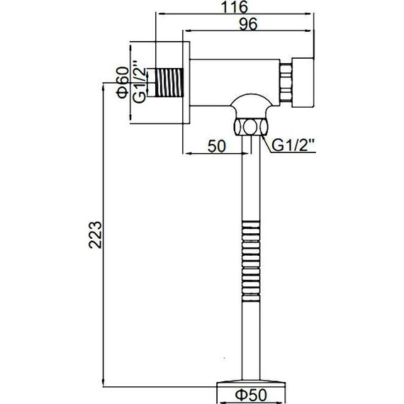 Смывное устройство для писсуара Ledeme LH506 - фото 2