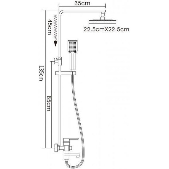 Душевая стойка Champion Kub CH1553, нержавеющая сталь - фото 3