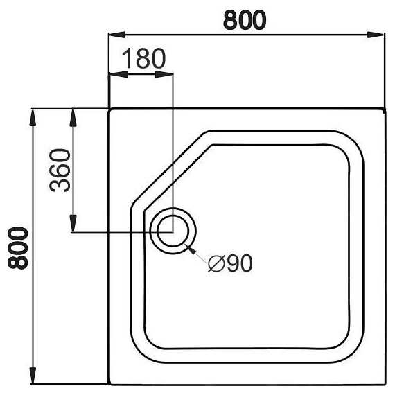 Поддон акриловый Тритон ПД21 80x80 см (каркас и панель в комплекте) - фото 6