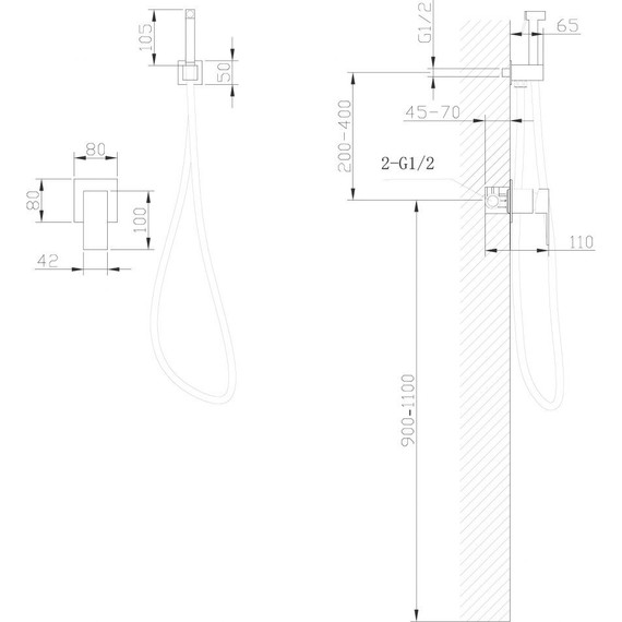 Набор для гигиенического душа Abber Daheim AF8225 - фото 4