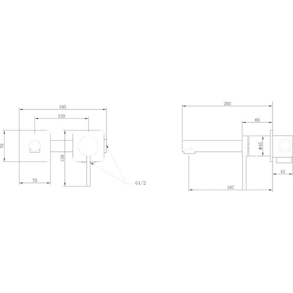 Смеситель для раковины настенный Abber Emotion AF8812G (со скрытой частью) золото матовое, Цвет производителя: золото матовое - фото 3