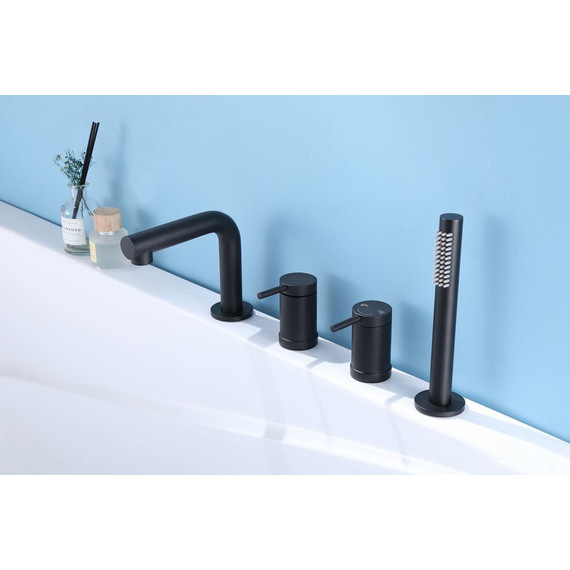 Смеситель для ванны Abber Emotion AF8813B, черный матовый, Цвет производителя: чёрный матовый - фото 2