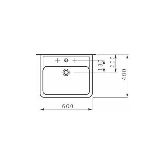 Раковина подвесная Laufen Pro 60 см 8.1895.2.000.104.1 - фото 6