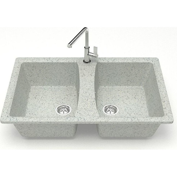 Кухонная мойка Azario Elmas CS00078335, светло-серый, Цвет производителя: светло-серый - фото 2
