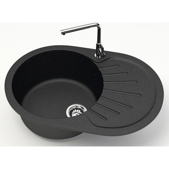 Кухонная мойка Azario Flora CS00079913, чёрный, Цвет производителя: чёрный - фото 2