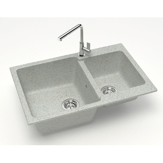 Кухонная мойка Azario Grand CS00079906, светло-серый, Цвет производителя: светло-серый - фото 2