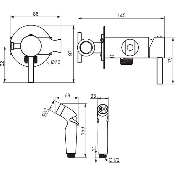Набор для гигиенического душа Damixa Option 211000000 - фото 5