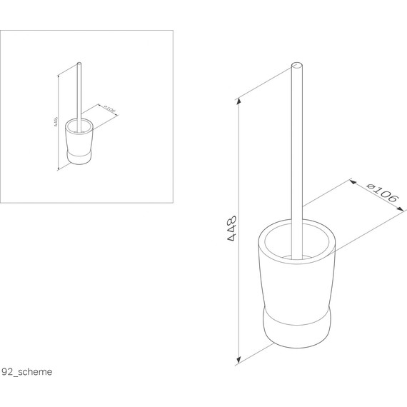 Ершик для унитаза AM.PM Sensation A3033200 - фото 7