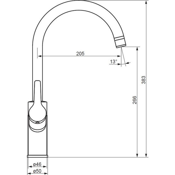 Смеситель для кухни Damixa Eclipce 310721300, чёрный, Цвет производителя: чёрный - фото 5