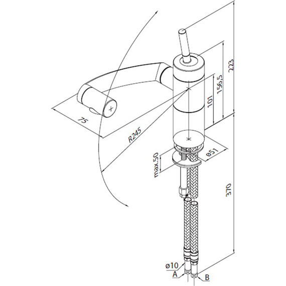 Смеситель для кухни Damixa Arc 290007464, Цвет производителя: хром - фото 8