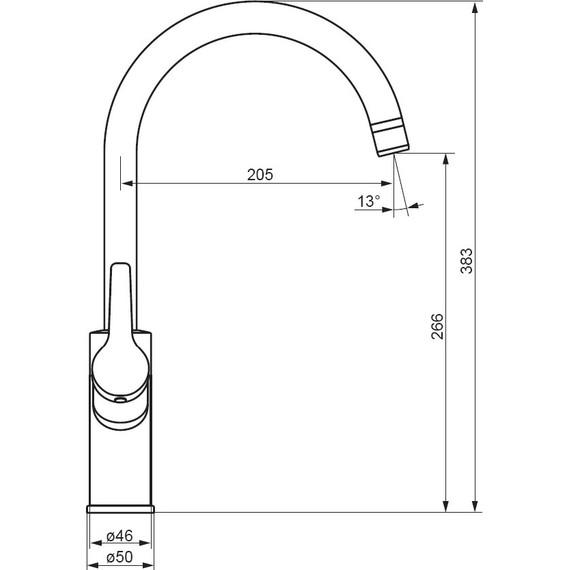 Смеситель для кухни Damixa Eclipce 310721000, Цвет производителя: хром - фото 5