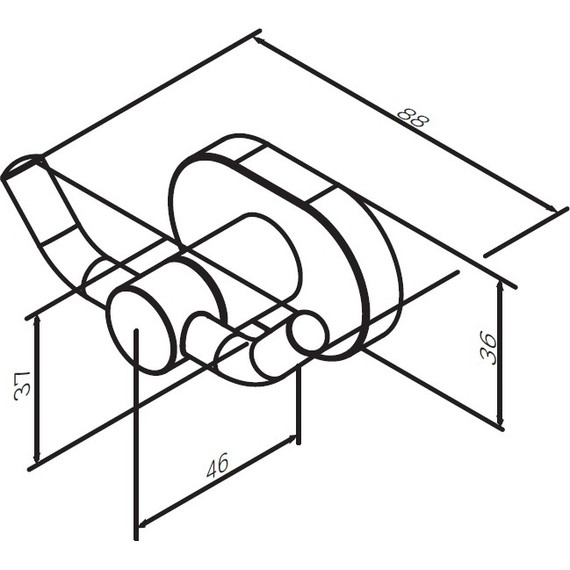 Двойной крючок AM.PM Sense A7435600 - фото 8