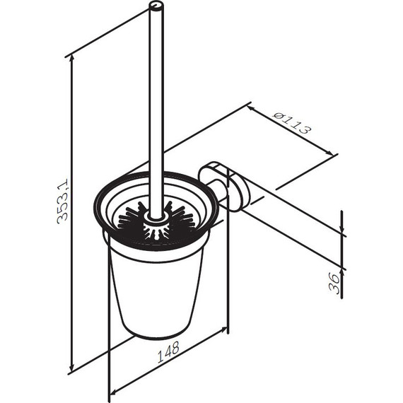 Ершик для унитаза AM.PM Sense A7433300 - фото 7