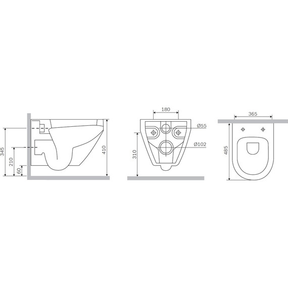 Унитаз подвесной Am.Pm Spirit V2.0 FlashClean C701700SC с сиденьем микролифт - фото 9