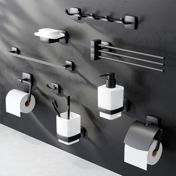 Набор крючков для полотенец AM.PM Gem A9035922, цвет чёрный - фото 3