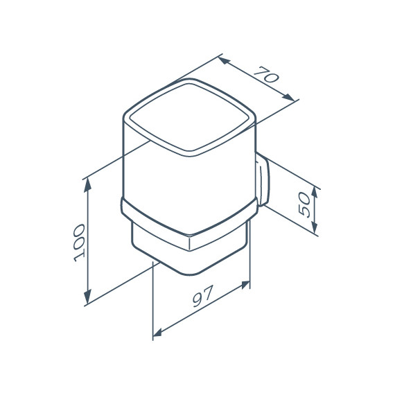 Стакан для зубных щеток AM.PM Gem A9034322, цвет чёрный - фото 8